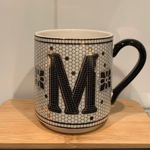 Tiled Margot Monogram Mug, M - Anthropologie